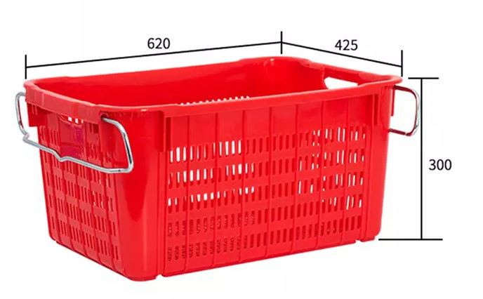 Stackable HDPE Plastic Fruit & Vegetable Crates for Logistics