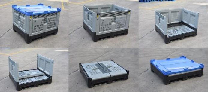 Heavy-Duty Folding HDPE Plastic Pallet Box for Logistics