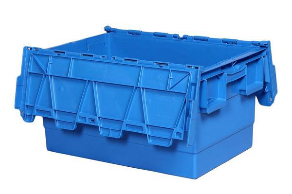 Durable 56L HDPE Nestable Stackable Plastic Tote Box