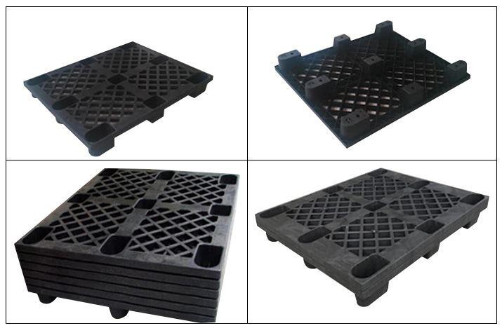 Recycled Black HDPE Plastic Pallets for Export & Logistics image 2