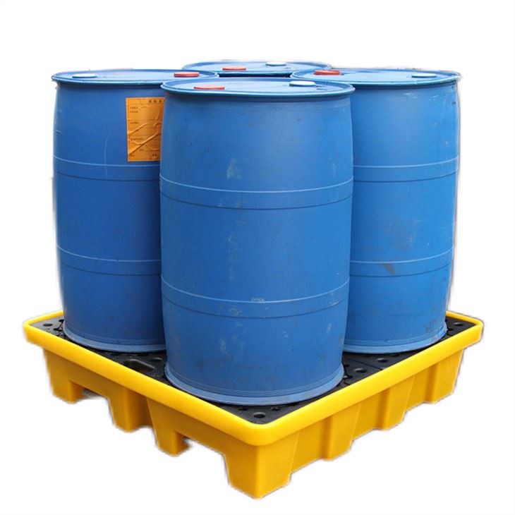 Durable HDPE 4-Drum Spill Pallet with Stackable Design image 2