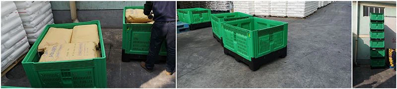 Hygienic Foldable Plastic Pallet Bin with Ventilated Design