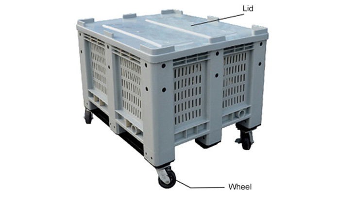 Durable Perforated Plastic Pallet Box for Logistics & Storage