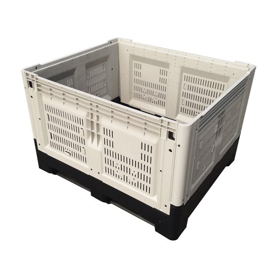 Durable Ventilation Folding HDPE Plastic Pallet Box - Stackable & Vented