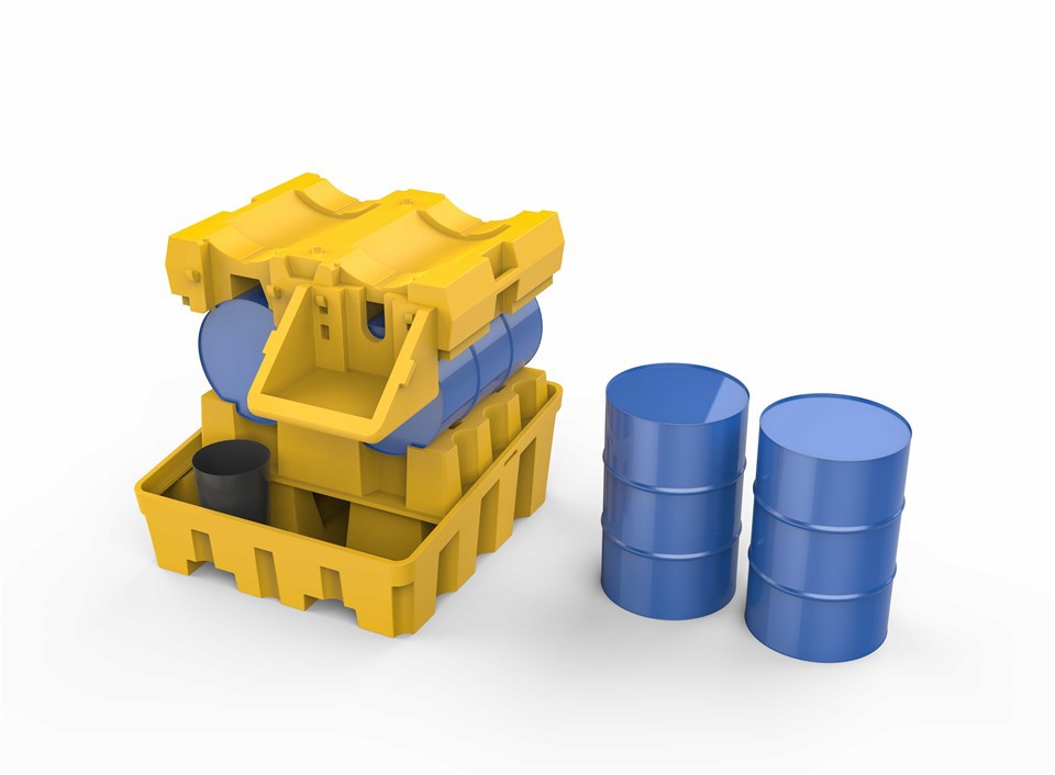 Durable HDPE Stackable Bunded Drum Dispensing Rack