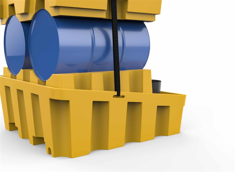 Durable HDPE Stackable Bunded Drum Dispensing Rack image 3
