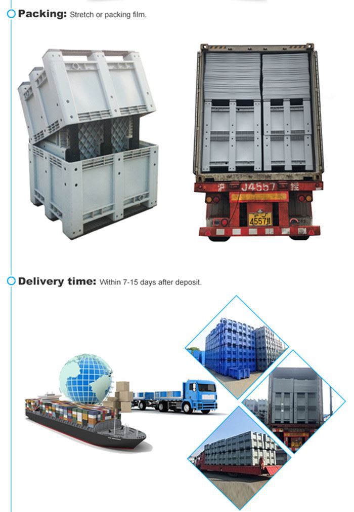 Heavy-Duty HDPE Solid Wall Bulk Container with Fork Entry