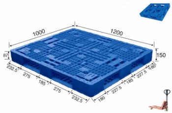 HDPE Plastic Pallet HDPE 4-Ton Stackable Plastic Pallet with Perimeter Base