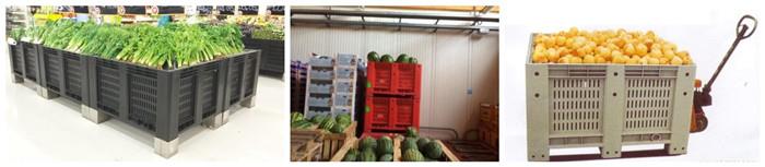 Industrial plastic storage solutions Heavy Duty HDPE Agriculture Plastic Storage Box for Logistics