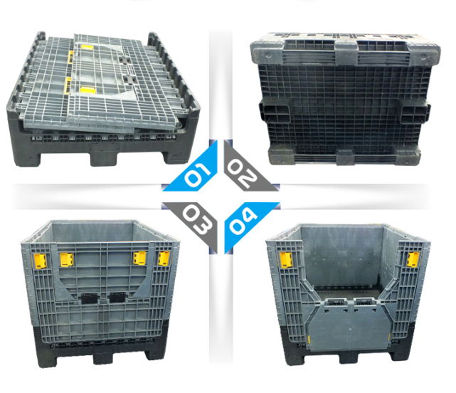 Heavy Duty Foldable Plastic Pallet Container HDPE Stackable
