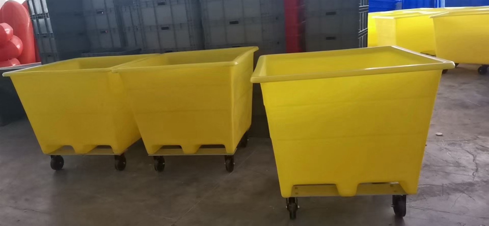Durable HDPE & PP Wheeled Plastic Bulk Container Tub