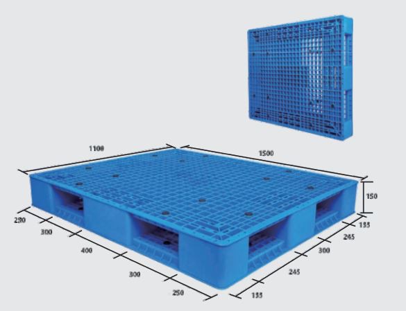 1500x1100mm HDPE Plastic Pallet for Food & Logistics
