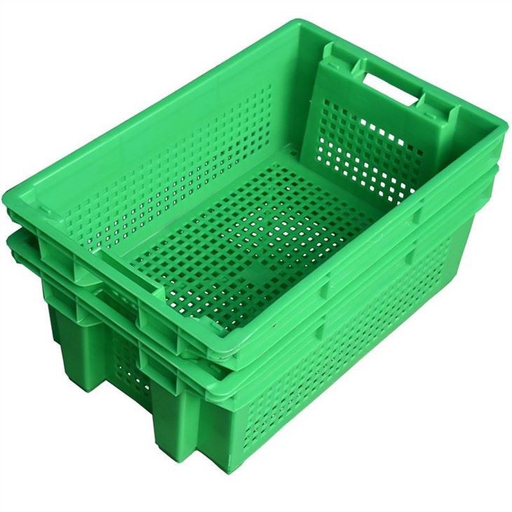Durable Stackable HDPE Plastic Crates for Fresh Produce image 2