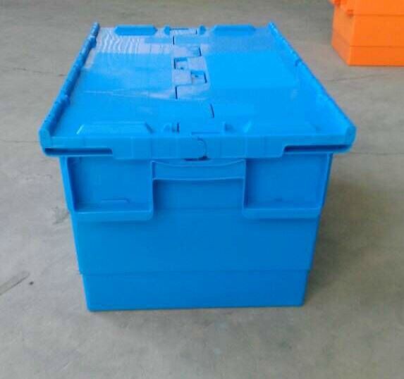Durable HDPE Stackable Bulk Container with Attached Lid image 4