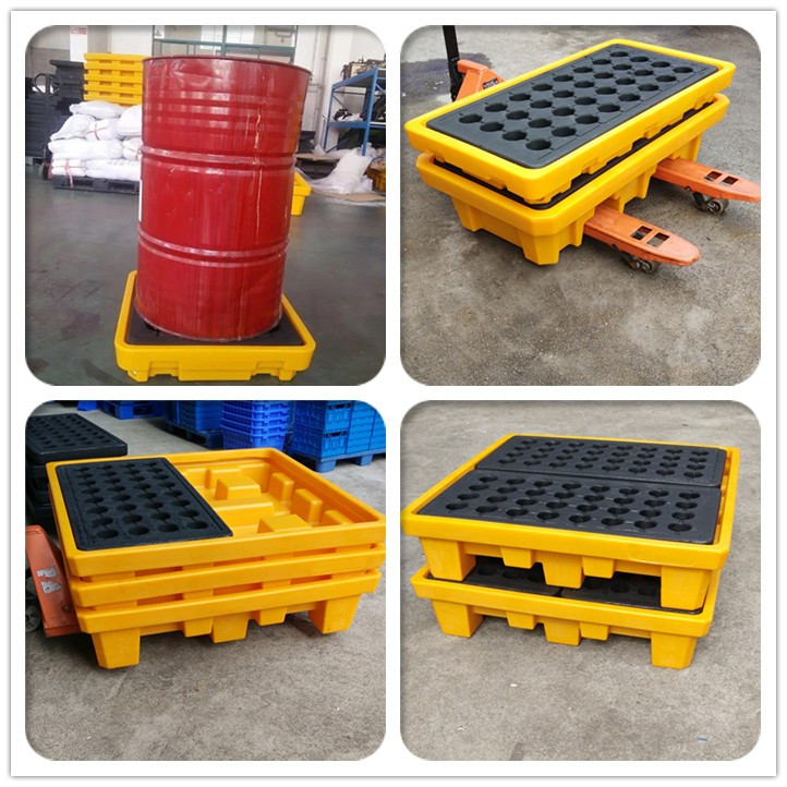 Durable HDPE Chemical Spill Plastic Pallet - Stackable & Versatile