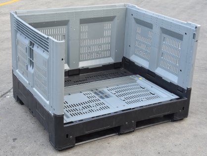 Foldable plastic bulk container Heavy-Duty HDPE Collapsible Plastic Storage Crate for Logistics