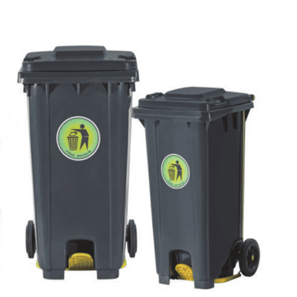 Wholesale HDPE Plastic Pedal Trash Bin - Stackable & Durable