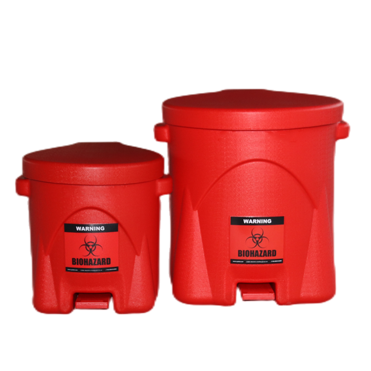 16 Gal Biohazard Waste Bin with Pedal & HDPE Material image 4