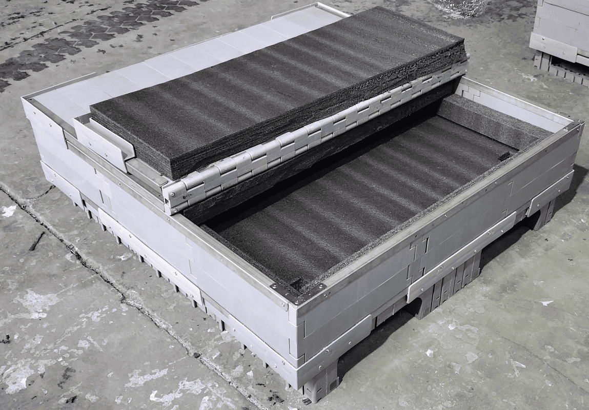 Heavy-Duty Foldable HDPE Industrial Storage Box for Logistics