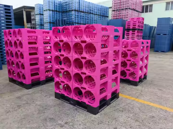 Heavy-Duty 5-Gallon Water Bottle Storage Racks - Stackable HDPE Organizer