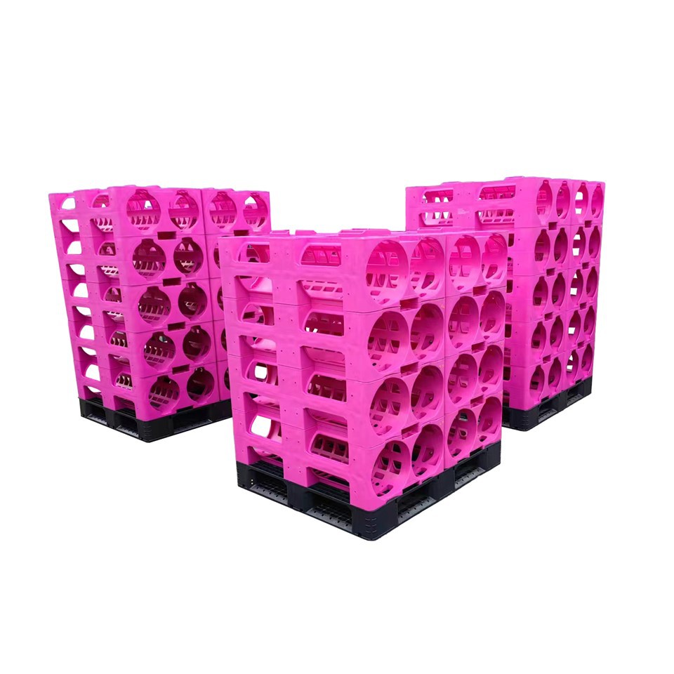 Heavy-Duty 5-Gallon Water Bottle Storage Racks - Stackable HDPE Organizer