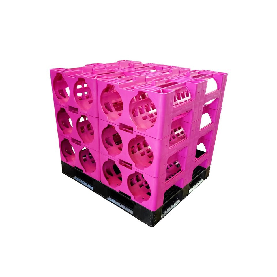 Heavy-Duty 5-Gallon Water Bottle Storage Racks - Stackable HDPE Organizer image 4