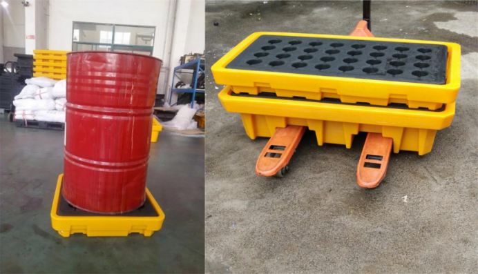 Durable 1300x660x300mm HDPE Stackable Spill Pallet