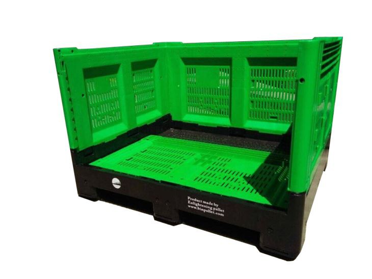 Durable HDPE Folding Plastic Pallet Box for Bulk Storage
