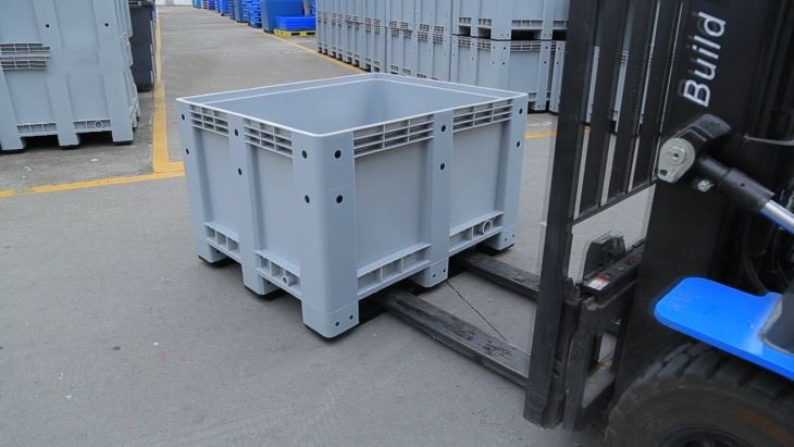 Durable HDPE Stackable Plastic Pallet Box for Bulk Storage