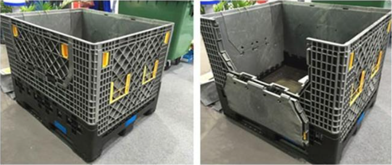 Durable Foldable HDPE Plastic Container for Auto Parts
