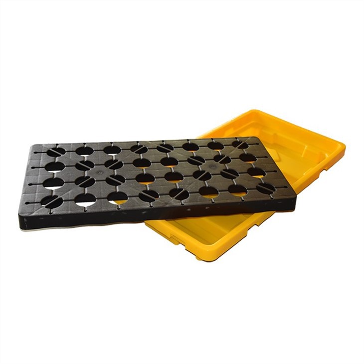 Heavy-Duty 2 Drum Poly-Spill Pallet for Chemical Storage image 2