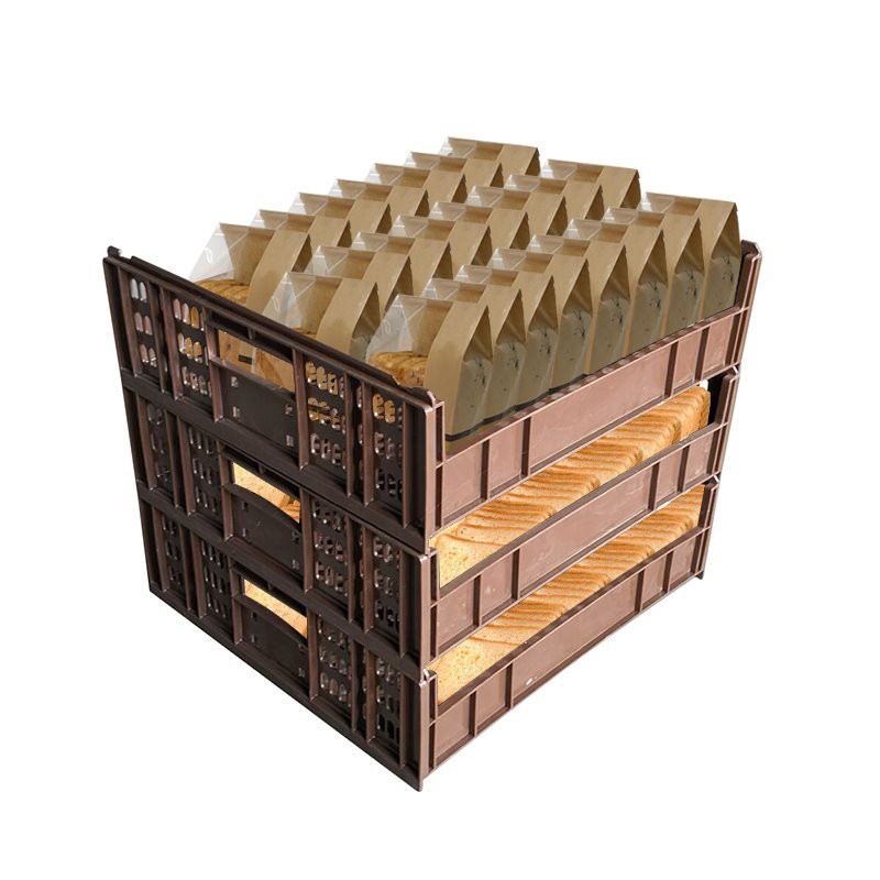 HDPE Plastic Toast Crate | Stackable Food Storage Container