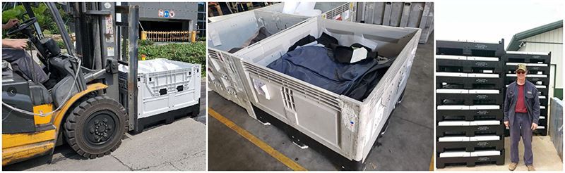Durable HDPE Collapsible Plastic Pallet Container - Stackable & Mobile