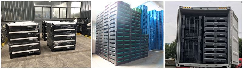 Durable HDPE Collapsible Plastic Pallet Container - Stackable & Mobile