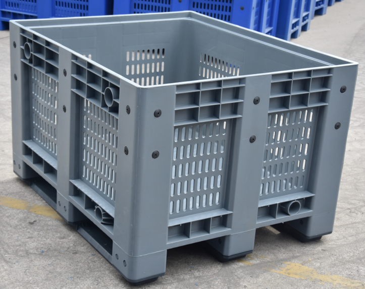 Durable HDPE Fruit & Vegetable Plastic Box - Stackable Bulk Containers