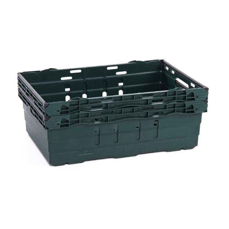 HDPE Perforated Bale Arm Plastic Crate for Logistics image 2