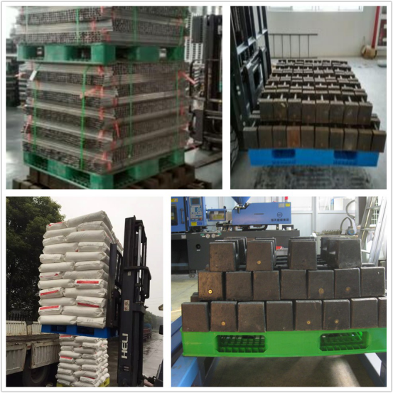 Pallet Load Test Durable Stackable HDPE Plastic Pallet for Flour Bags