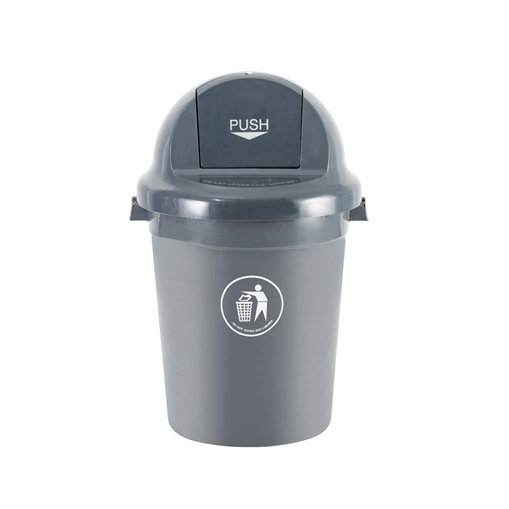 Durable HDPE Round Flip Top Trash Bin for Public Spaces