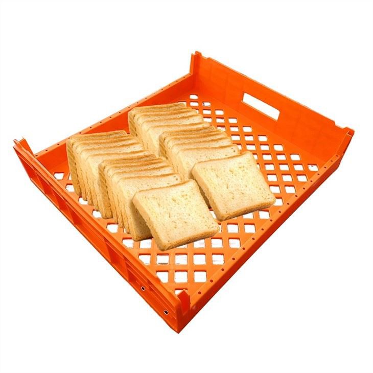 HDPE Stackable Bakery Crate for Fresh Pastry Storage image 2
