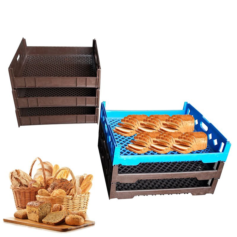 HDPE Stackable Bakery Crate for Fresh Pastry Storage