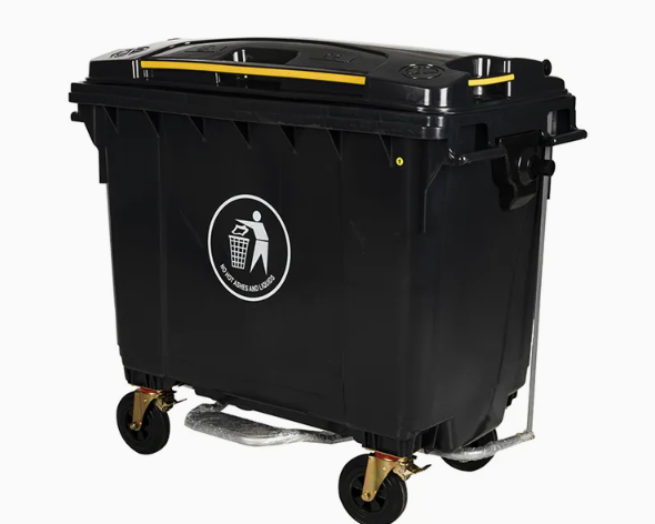 Durable HDPE 660L Outdoor Recycling Dustbin with Metal Pedal