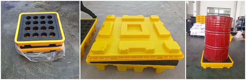 Durable HDPE Low Profile Spill Containment Pallet for Hazardous Liquids