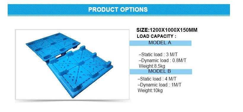 Heavy Duty 9ft Stackable HDPE Plastic Pallet for Warehouse