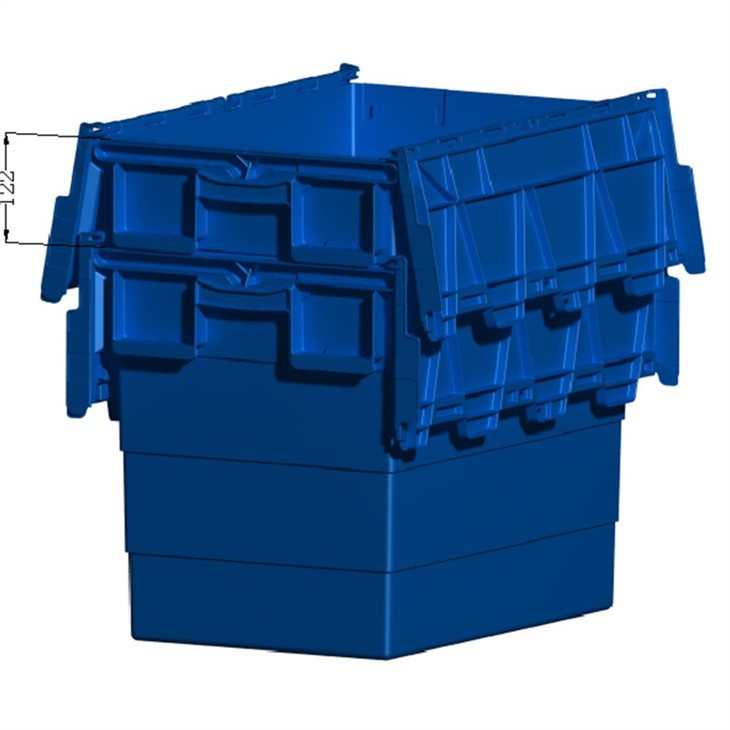 Durable Stackable HDPE Plastic Shipping Storage Totes image 2