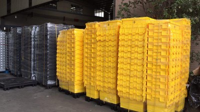 Durable Stackable HDPE Plastic Shipping Storage Totes