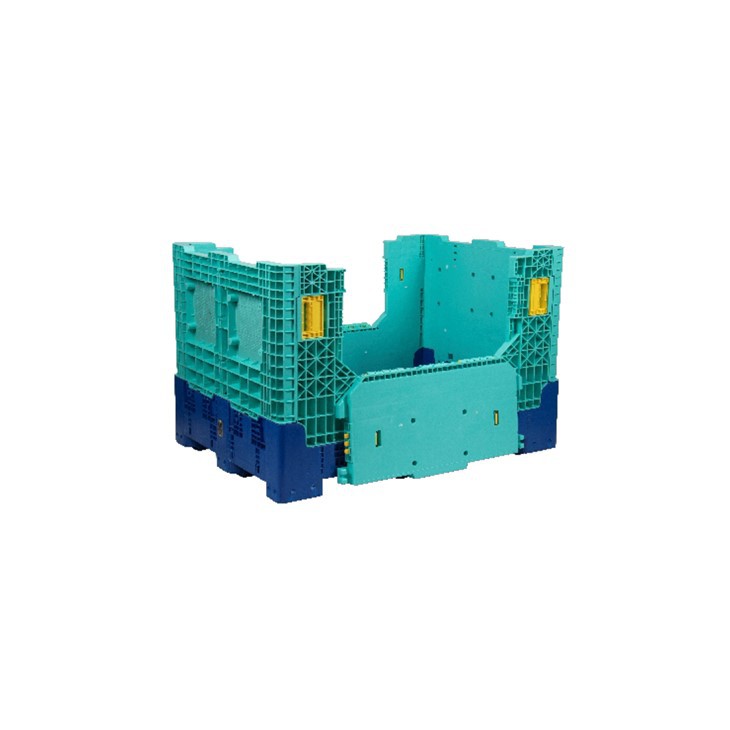 Heavy-Duty Stackable HDPE Plastic Bulk Container with Foldable Design