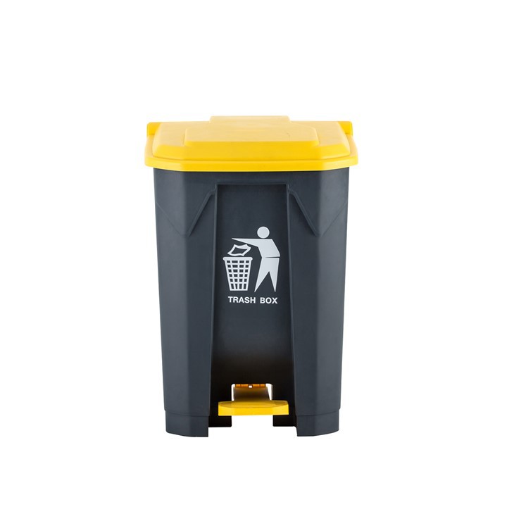 Durable HDPE 50L Pedal Waste Bin - Stackable & Hygienic