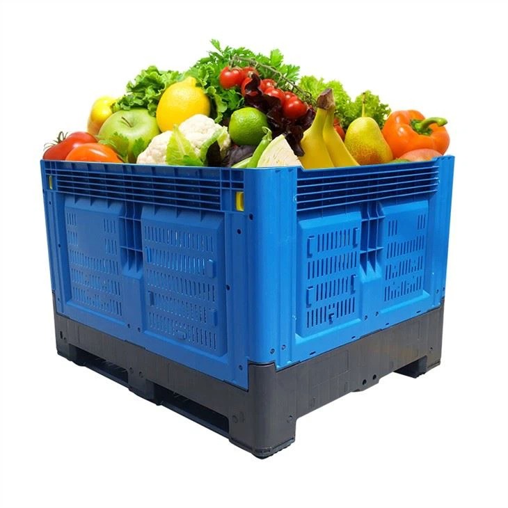 Heavy-Duty HDPE Vented Foldable Agricultural Harvest Bin