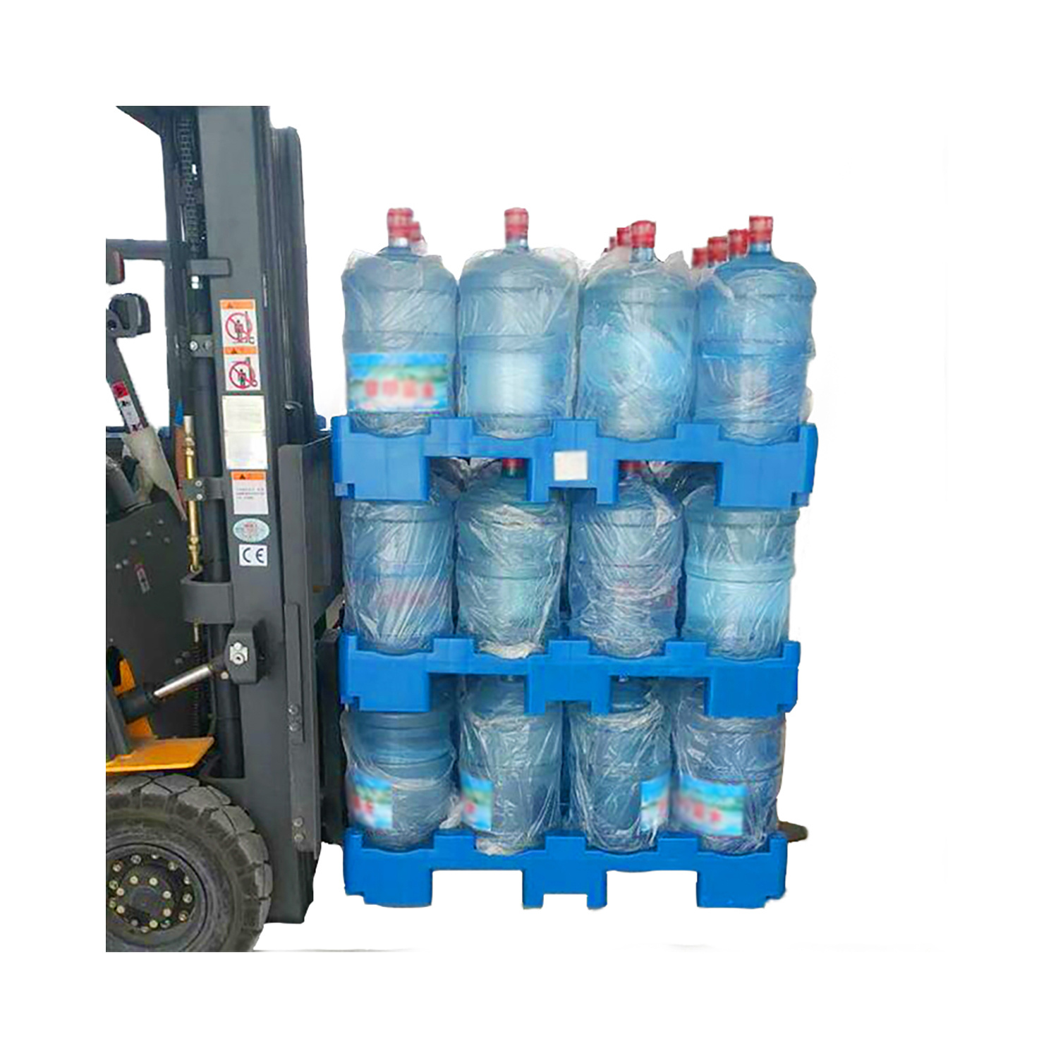 Durable 5-Gallon Water Bottle Plastic Pallet for Warehouse Logistics