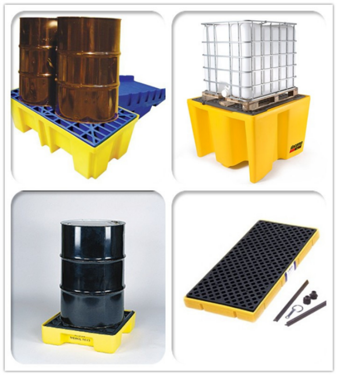 4-drum-spill-pallet Durable HDPE Stackable 4 Drum Spill Pallets for Logistics